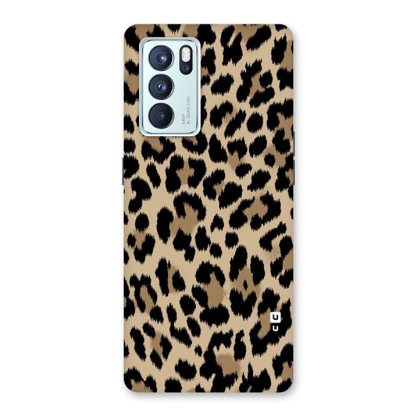 Brown Leapord Print Back Case for Oppo Reno6 Pro 5G