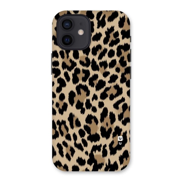 Brown Leapord Print Back Case for iPhone 12