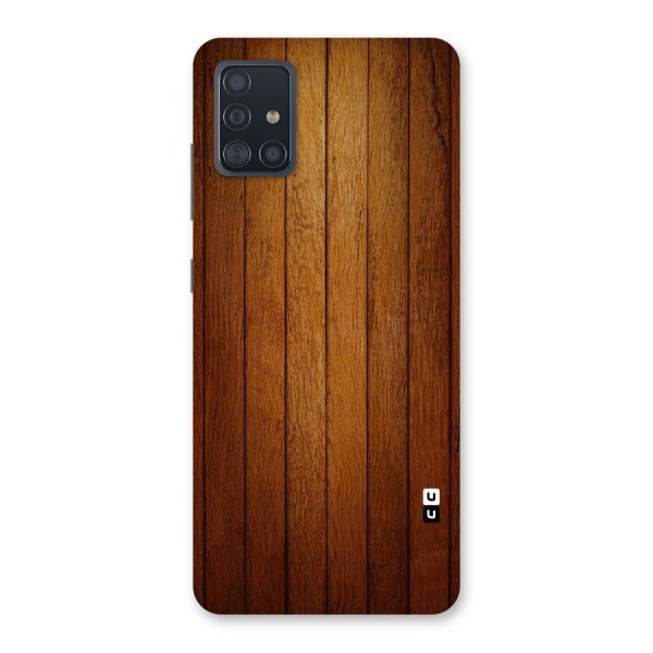 Brown Wood Design Back Case for Galaxy A51