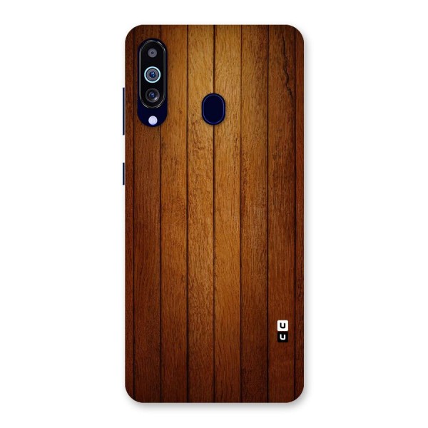 Brown Wood Design Back Case for Galaxy A60