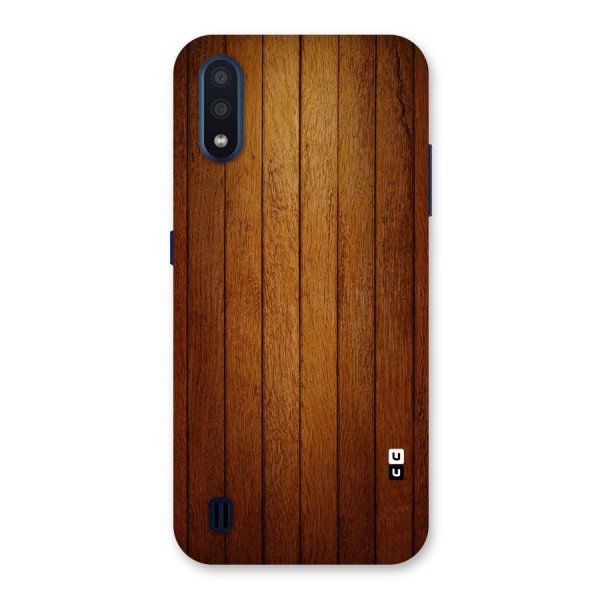 Brown Wood Design Back Case for Galaxy M01