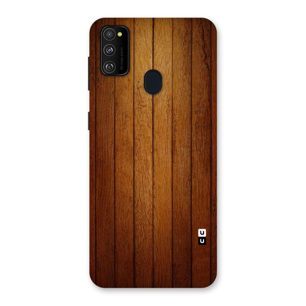 Brown Wood Design Back Case for Galaxy M21