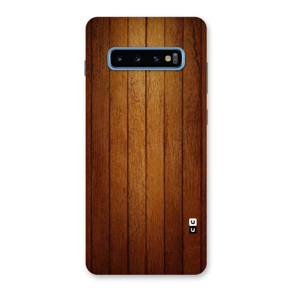 Brown Wood Design Back Case for Galaxy S10 Plus