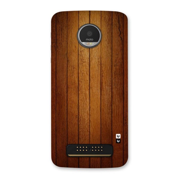 Brown Wood Design Back Case for Moto Z Play