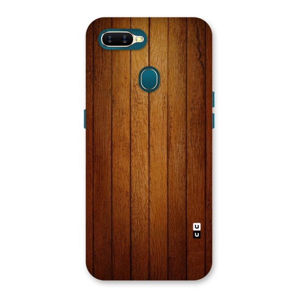 Brown Wood Design Back Case for Oppo A7