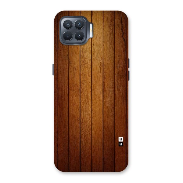 Brown Wood Design Back Case for Oppo F17 Pro