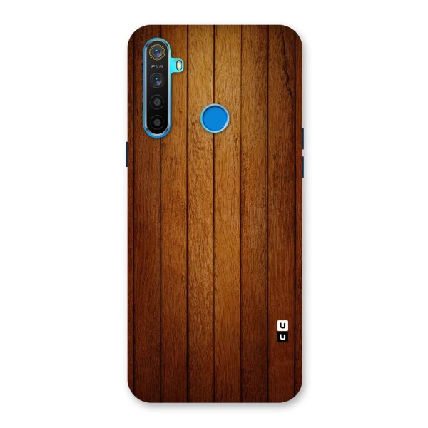 Brown Wood Design Back Case for Realme 5s