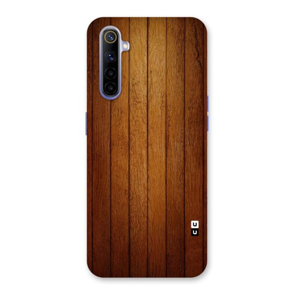 Brown Wood Design Back Case for Realme 6