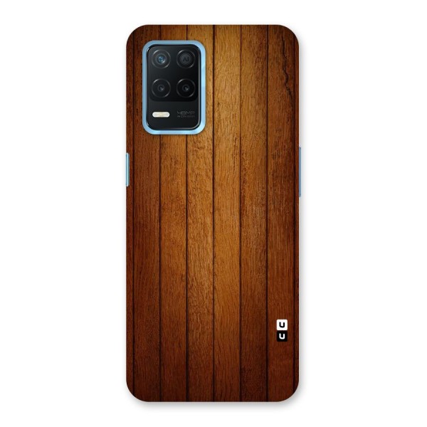 Brown Wood Design Back Case for Realme 8 5G