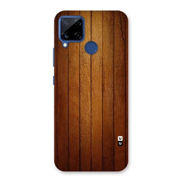 Brown Wood Design Back Case for Realme C12