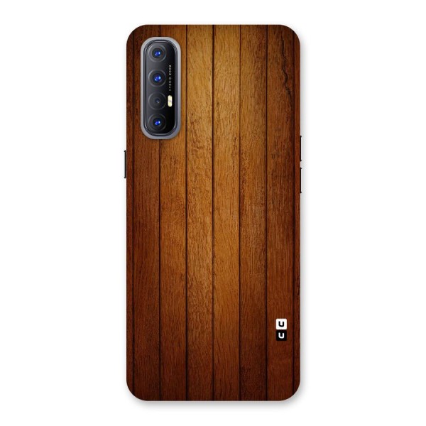 Brown Wood Design Back Case for Reno3 Pro