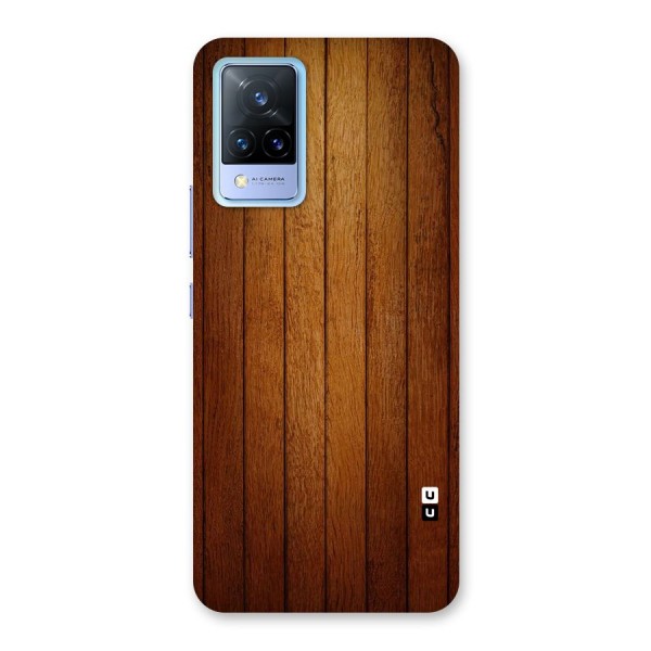 Brown Wood Design Back Case for Vivo V21 5G