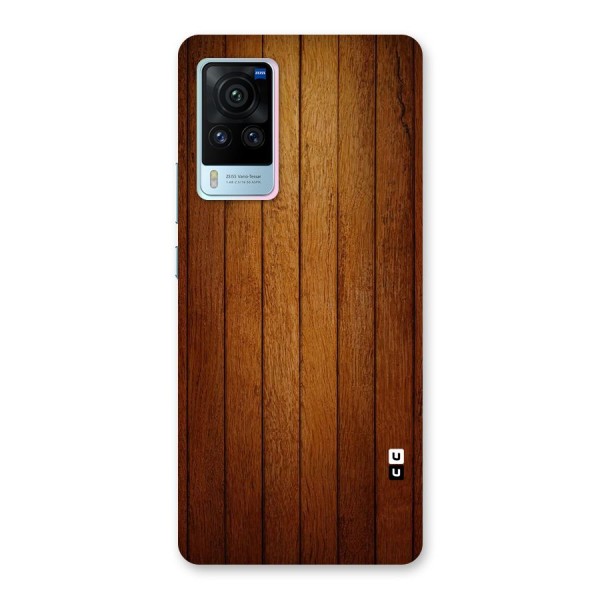 Brown Wood Design Back Case for Vivo X60 Pro