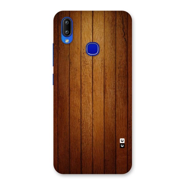 Brown Wood Design Back Case for Vivo Y91