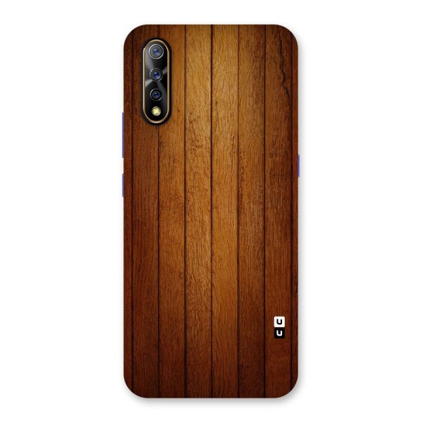 Brown Wood Design Back Case for Vivo Z1x