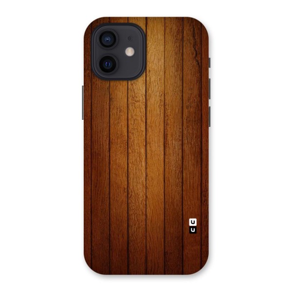 Brown Wood Design Back Case for iPhone 12