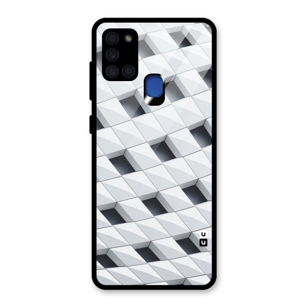 Building Pattern Glass Back Case for Galaxy A21s