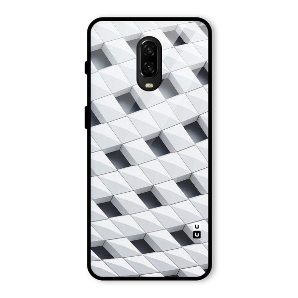 Building Pattern Glass Back Case for OnePlus 6T