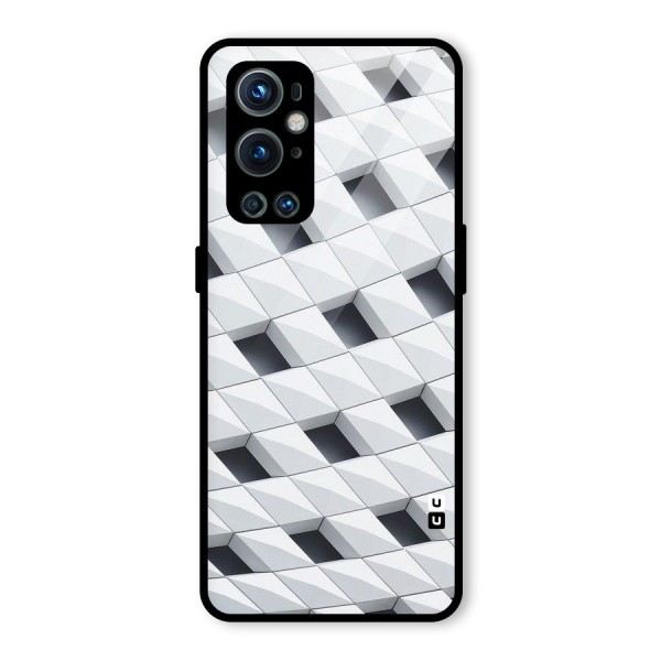 Building Pattern Glass Back Case for OnePlus 9 Pro