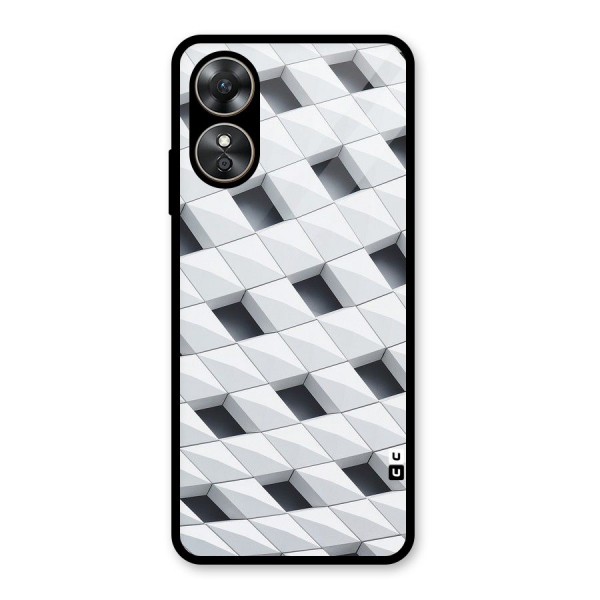 Building Pattern Glass Back Case for Oppo A17