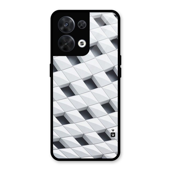 Building Pattern Glass Back Case for Oppo Reno8 5G