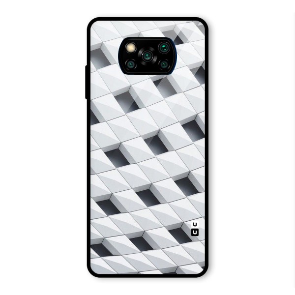 Building Pattern Glass Back Case for Poco X3 Pro