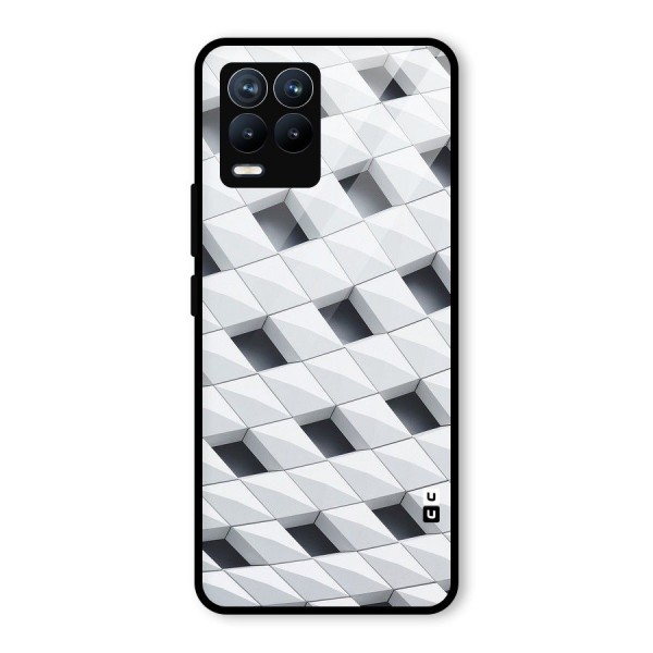 Building Pattern Glass Back Case for Realme 8 Pro