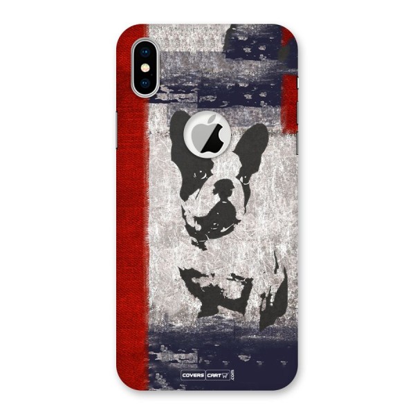 Bull Dog Back Case for iPhone XS Logo Cut