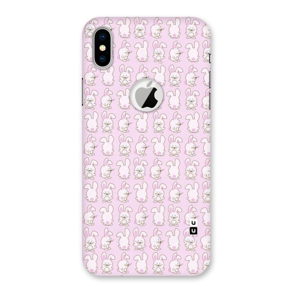 Bunny Cute Back Case for iPhone XS Logo Cut