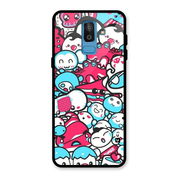 Bunny Quirk Glass Back Case for Galaxy J8