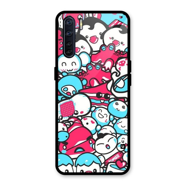 Bunny Quirk Glass Back Case for Oppo F15