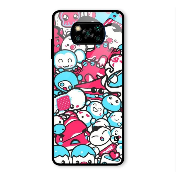 Bunny Quirk Glass Back Case for Poco X3 Pro