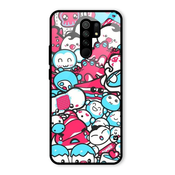 Bunny Quirk Glass Back Case for Redmi 9 Prime