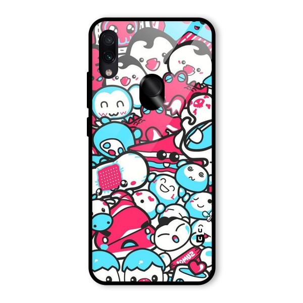 Bunny Quirk Glass Back Case for Redmi Note 7