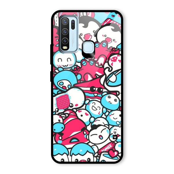 Bunny Quirk Glass Back Case for Vivo Y30