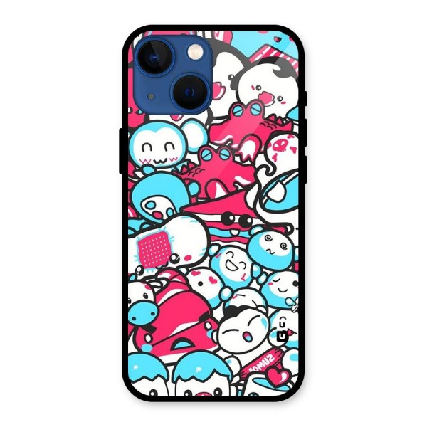 Bunny Quirk Glass Back Case for iPhone 13 Mini