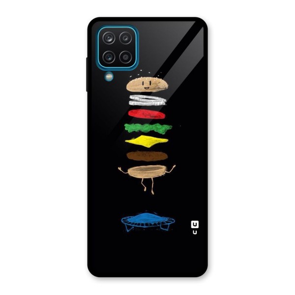 Burger Jump Glass Back Case for Galaxy A12