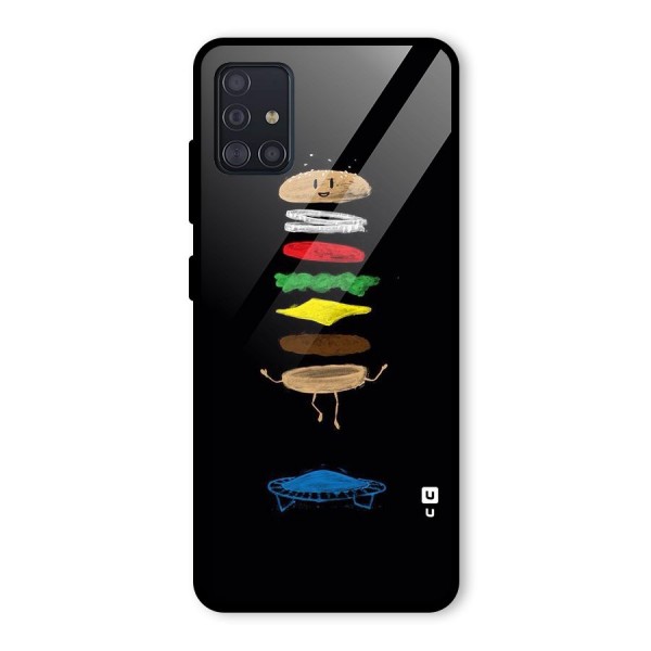 Burger Jump Glass Back Case for Galaxy A51