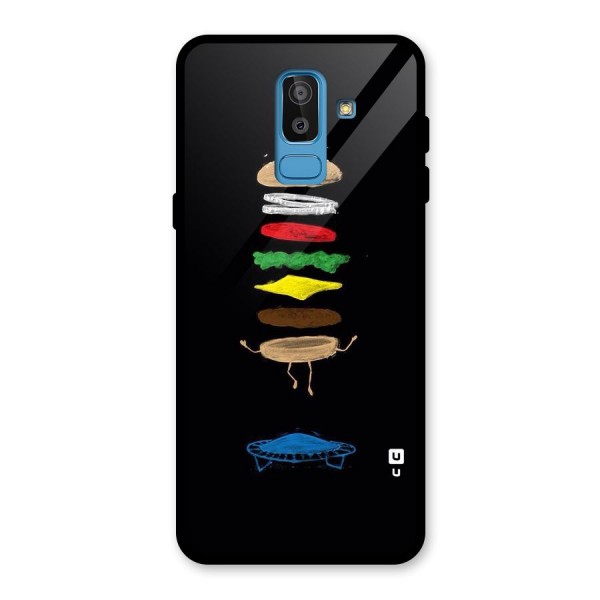 Burger Jump Glass Back Case for Galaxy J8