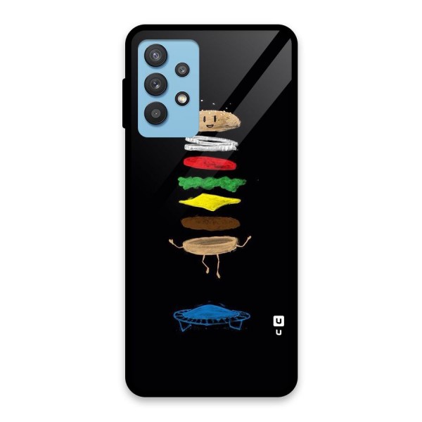 Burger Jump Glass Back Case for Galaxy M32 5G