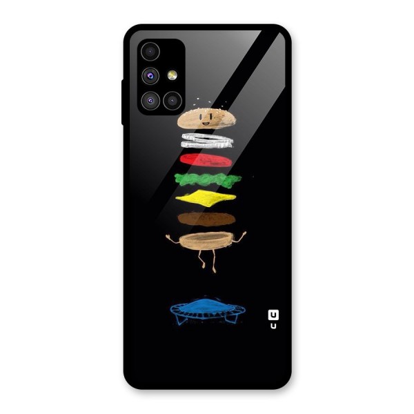 Burger Jump Glass Back Case for Galaxy M51