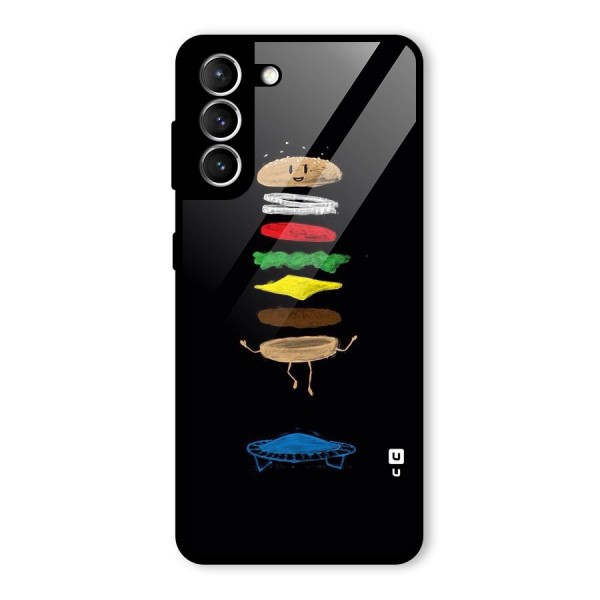 Burger Jump Glass Back Case for Galaxy S21 5G