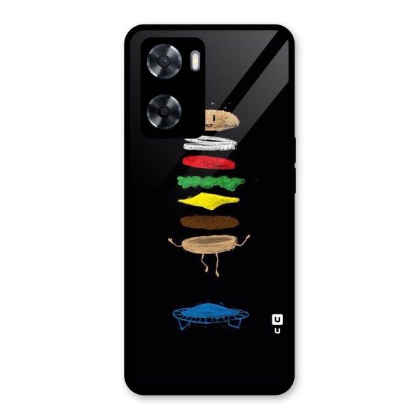 Burger Jump Glass Back Case for Oppo A57 2022