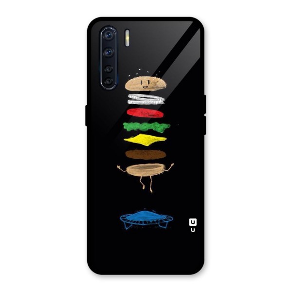 Burger Jump Glass Back Case for Oppo F15