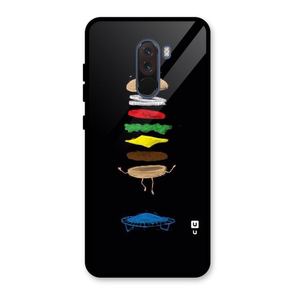 Burger Jump Glass Back Case for Poco F1