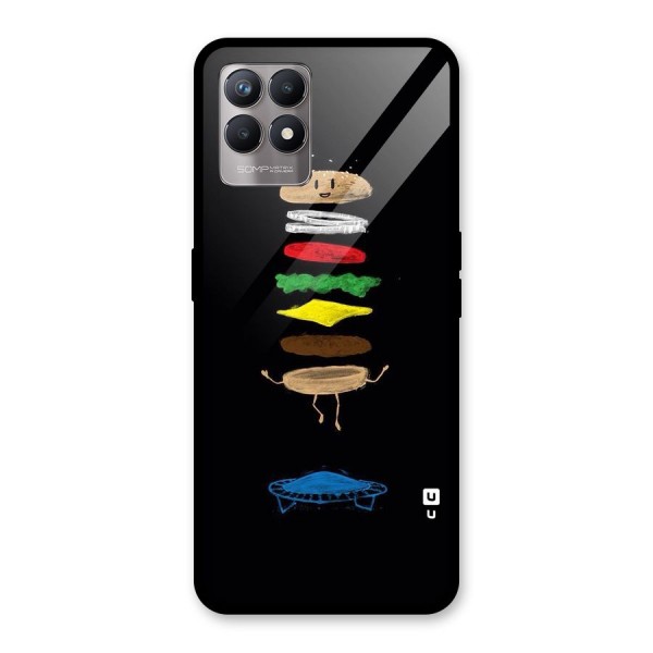 Burger Jump Glass Back Case for Realme 8i