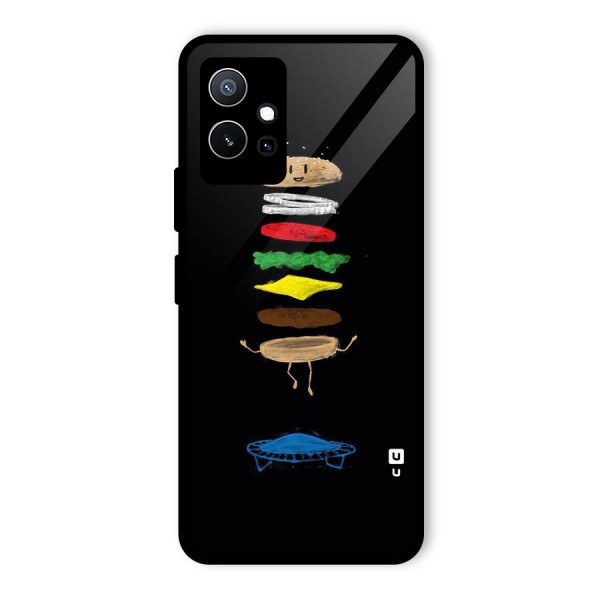 Burger Jump Glass Back Case for Vivo T1 5G