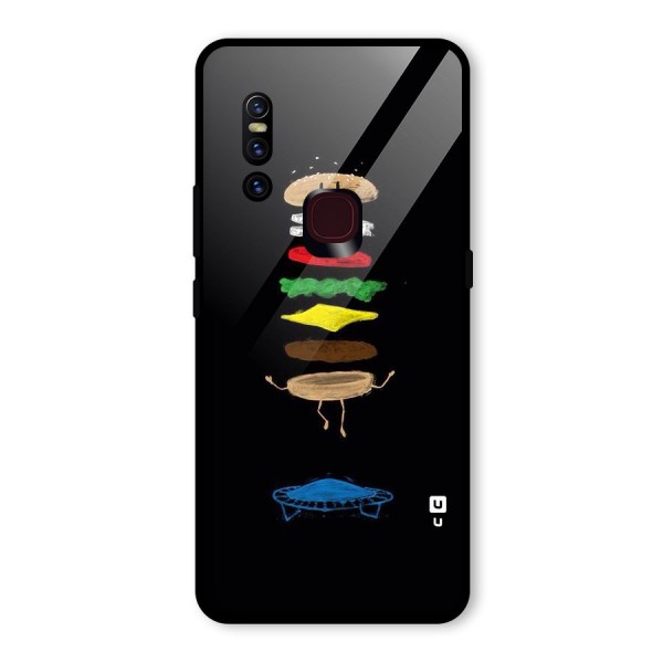 Burger Jump Glass Back Case for Vivo V15