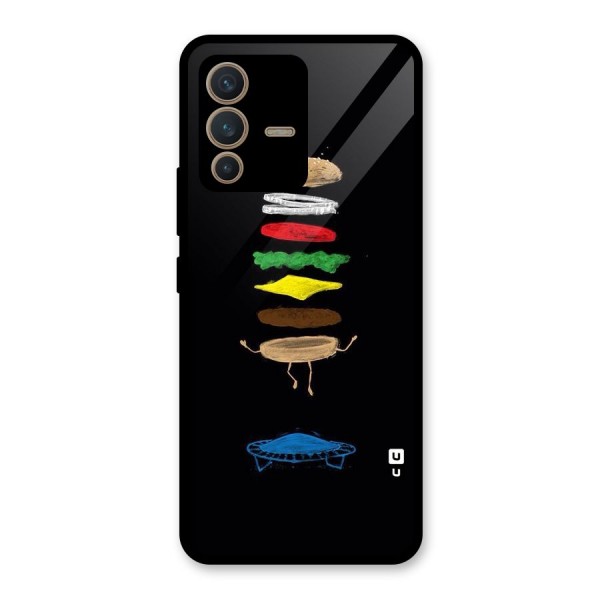 Burger Jump Glass Back Case for Vivo V23 5G