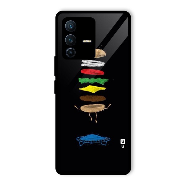 Burger Jump Glass Back Case for Vivo V23 Pro